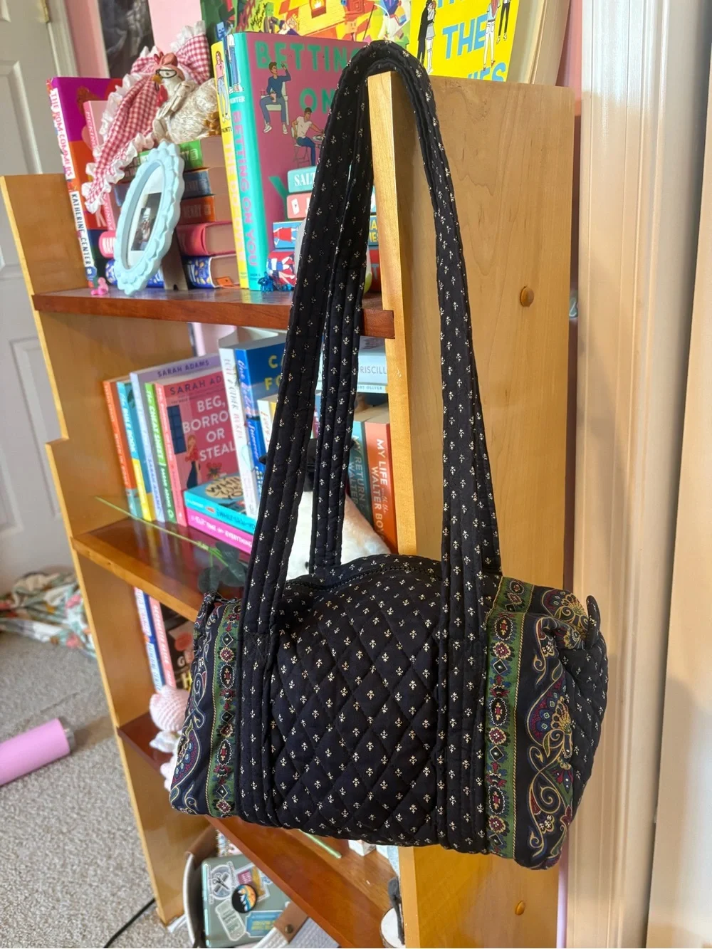 Vintage Vera Bradley 1990 “Classic Black” Mini Tote